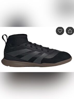 adidas Predator Black Soccer Cleats with black on black color hew